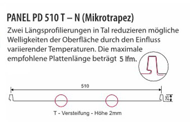 Paneele PD 510 T-N Stehfalz