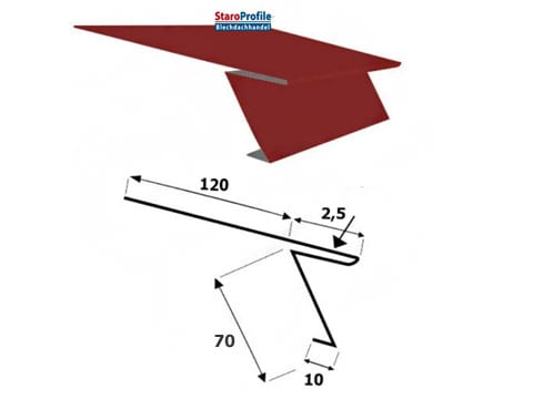 Traufblech für Stehfalz  / TERRANO 30/525