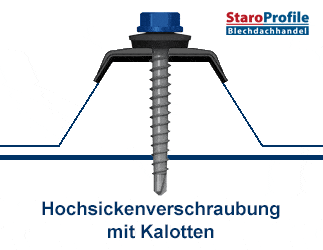 Hochsickenverschraubung Schraube + Kalotte im Set